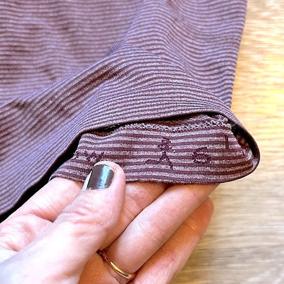 LULULEMON • Run Swiftly Tech Tank Top • Size 6 • Tonka Stripe Heathered Bordeaux - Picture 5 of 13